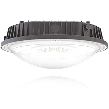 Hyperlite LED Canopy 40W 4000K 5,200lm 130LM/W DLC UL Certified Outdoor Area Waterproof Dustproof IP65 Lighting Lamp Easy Installation for Porch Backyard Awning BBQ Palapa 5 Year Warra, Daylight