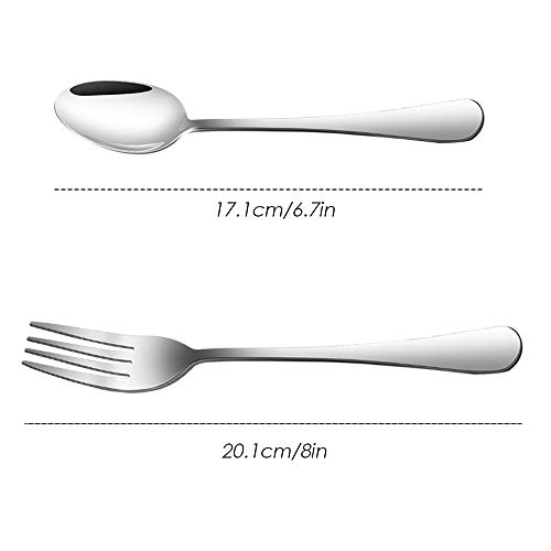 Set of 12, Stainless Steel Dinner Forks and Spoons, findTop Heavyduty