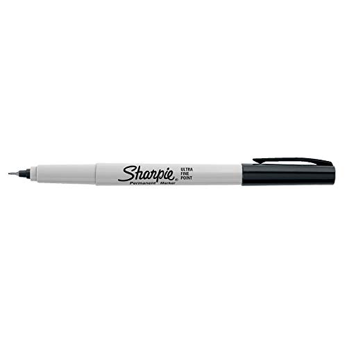 Sharpie 37001 Permanent Markers, Ultra Fine Point, Black Color, 2 Sets