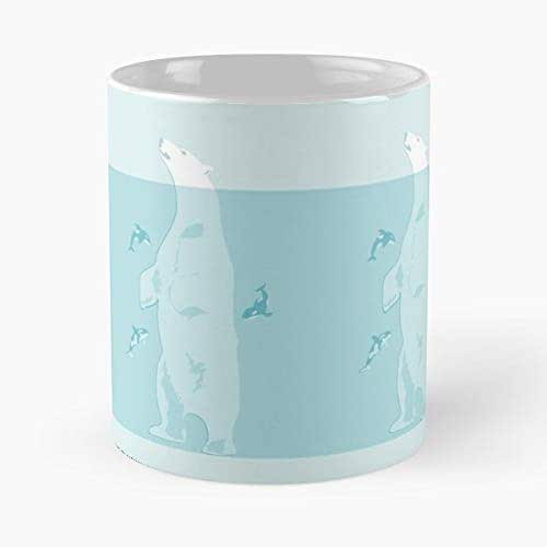 Iceberg Ice Artic Orca Coffee Mugs Unique Ceramic Novelty
