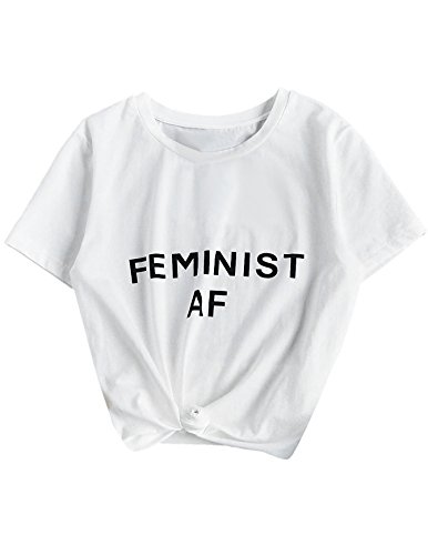 Sweatyrocks women s loose short sleeve summer crop t-sh…