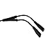 Vellcon IEC320 C8 to 2X C7 Y Split AC Power Cord, IEC Figure 8 Male to 2 Female 1 in 2 Out AC Power Cable, Length=30CM Black