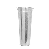 Hosley 15 Inch High Galvanized Vase. Ideal for Dried Floral Arrangements for Wedding Gift Spa and Aromatherapy Settings O3