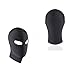 LUOEM Full Cover Zentai Hood Mask Elastic Black Breathable Open Eyes Face Cover Blindfold Mask Cosplay Costume Hood Unisex Headgear Size M