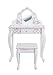 Fantasy Fields - Swan Lake Ballerina Wooden Vanity Table and Stool Set, Inspiring Hand Crafted & Hand Painted Details Non-Toxic, Lead Free Water-Based Paint , White/Pink