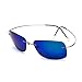 Zando Rimless Lens Titanium Unbreakable Frame Polarized Lightweight Sunglasses Blue
