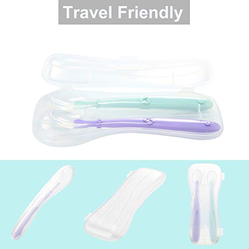 image for PandaEar Baby Silicone Soft Spoons| Training Feeding for Kids Toddlers