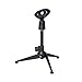 Universal Adjustable Desk Microphone Stand Portable Foldable Tripod MIC Tabletop Stand with Small Plastic Microphone Clip Such as Sm57 Sm58 Sm86 Sm87 primary