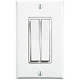 Leviton WSS0S-D2W 1-Gang Dual Rocker Decora Switch, White