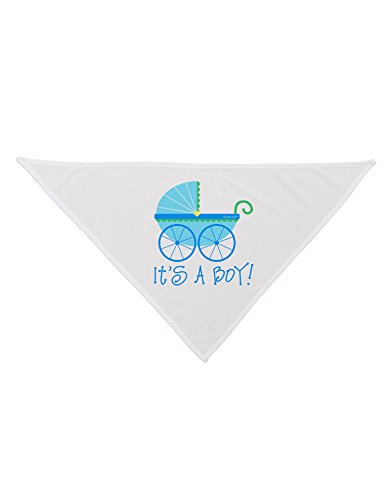 TooLoud It's a Boy - Baby Boy Carriage Printed White Dog Bandana 26"