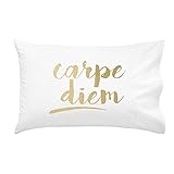 Oh, Susannah Carpe Diem Gold Font Standard/Queen Size Pillowcase Dorm Room Accessories