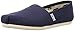 TOMS Women's Classic Alpargata Slip-On Shoe Navy Canvas 7 M