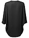 Solid Short Sleeve Oversize Open-Front Kimono Style Cardigan Black S