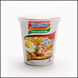 Indomie CUP NOODLES Fried Noodles 100%HALAL Mi Goreng 75g (2.6oz), Pack of 12