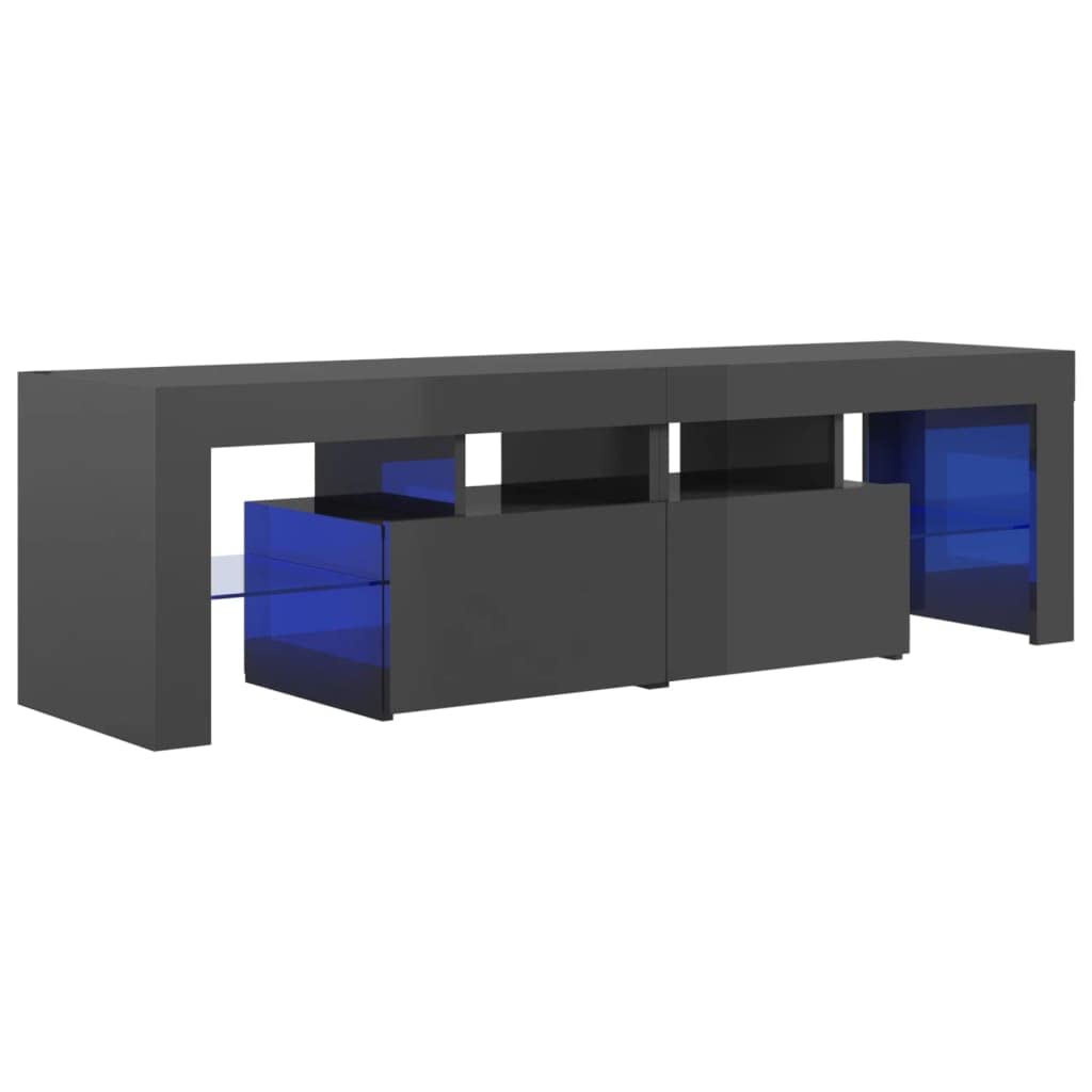 vidaXL-Mueble-para-TV-con-Luces-LED-Soporte-Armario-Aparador-Estante-Salon-Sala-de-Estar-Decoracion-Entretenimiento-Gris
