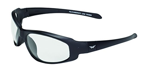 Global Vision Eyewear Hercules 2 Series Sunglasses, Clear Lens, Black Frame