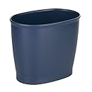 Amazon.com: InterDesign Kent Oval Wastebasket Trash Can for Bathroom ...