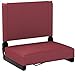 Flash Furniture Grandstand Portable Stadium Seat for Bleachers or Benches, Folding Padded Stadium Chair with Carrying Handle, 500 lb. Weight Capacity, Maroon