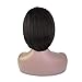 Beauty Angelbella Short Bob Wigs with Bangs Heat Resistant Straight Side Part Synthetic Wigs for Party Daily Wear (Black）