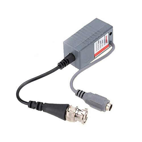Practical CCTV Coax BNC Video DC Power RCA Audio Balun Transceiver to CAT5e 6 Balun with BNC RCA and Male DC Plug
