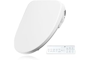 Bejoan X3 Bidet Toilet Seat, Elongated Smart Toilet Seat with Air Dryer, Bidet Attachment for Toilet Warm Water with Soft Close, Electric Heated Bidet Seat with Self Cleaning Nozzel