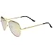 zeroUV - Premium Full Mirrored Aviator Sunglasses w/ Flash Mirror Lens (Gold / Pink)