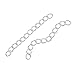 195 Chain Extension Tails, 50mm x 3mm, Silver Plated
