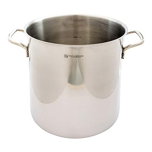 Met Lux 13.5 Quart Stock Pot, 1 Induction Ready Gumbo Pot With