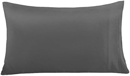Mulberry Silk Pillowcase for Hair &amp; Facial Skin to Prevent Wrinkles Deep Envelope Closure 19 Momme Both Sides 100% Real Silk Vividmoo, queen size dark gray