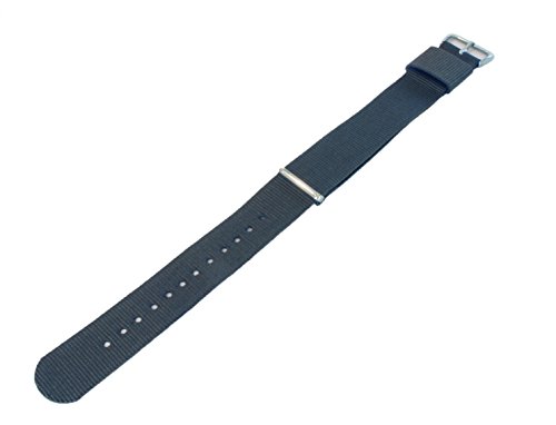 BARTON Watch Bands - Choice of Color, Length & Width (18mm, 20mm, 22mm or 24mm) - Smoke Grey 20mm - Standard Length