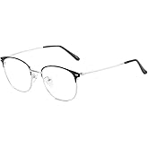 Shiratori New Vintage Fashion Half Frame Semi-Rimless Clear Lens Glasses