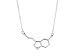 Rosa Vila Happiness Serotonin Molecule Necklace, Happiness Neurotransmitter Necklace, Organic Chemistry Jewelry for Science Lovers, Science Major College Graduation Jewelry, 19” Chain