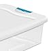 Sterilite 12-Pack Latching Box, Under Bed Storage Bins with Lids, Clear Plastic, 32 Quart - Heavy-Duty Organizing Containers for Closet, Bathroom, and Office
