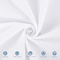 Pesonlook 12 Pack Round Tablecloth White Polyester