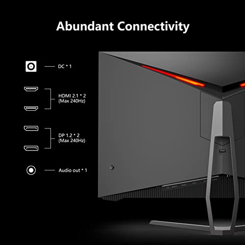 INNOCN 27G1H 27 Inch 240Hz 144Hz Gaming Monitor Full HD 1920 x 1080P Computer Monitor, FreeSync & G-Sync Support, Game Plus, Eye Care, VESA, DisplayPort, HDMI, Black