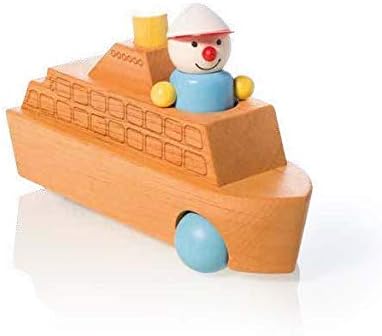 Amazon プルトイおもちゃ クルーズ船 木製 ドイツ製 知育玩具 手押し車 プルトイ おもちゃ