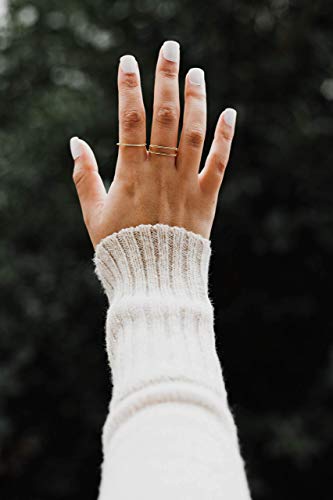 14k Gold Filled Square Band - Unique Ring for Stacking Size 8 - Thumbnail 7