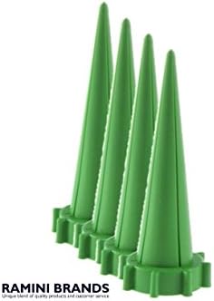 Watering Spike Set - Bonus Planting Seeds Guide - Reusable Plant Watering Sticks - Keep Your Garden Hydrated While on Vacation (4 STICKS, GREEN)