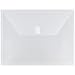 JAM PAPER Plastic Envelopes with Hook & Loop Closure - Letter Booklet - 9 3/4 x 13 - Clear - 12/Pack