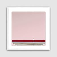 Framed Canvas Wall Art Geometric Building Canvas Prints Home Artwork Decoration for Living Room,Bedroom - 16x16 inches