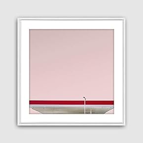 Framed Canvas Wall Art Geometric Building Canvas Prints Home Artwork Decoration for Living Room,Bedroom - 16x16 inches