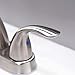 Phiestina Centerset 4 Inch Brushed Nickel 2 or 3 Holes Stainless Steel Bathroom Sink Faucet, 2 Handle Bathroom Faucet with Copper Pop Up Drain and Water Supply Lines, BF008-5-BN