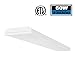 FAITHSAIL 60W LED Wraparound Light 4FT LED Office Lights, 7200 Lumens 4000K, 4 Foot Flush Mount Wrap Shop Puff Ceiling Lighting Fixtures for Garage Workshop, Fluorescent Light Replacement, 4 Pack