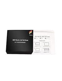 FYSETC   Lámina de película FEP (7.874 x 5.512 in de grosor, 0.006 in, alta resistencia de transmisión, para impresora UV 3D, Wanhao D7, DLP, Photon, LCD, SLA Resina), paquete de 5