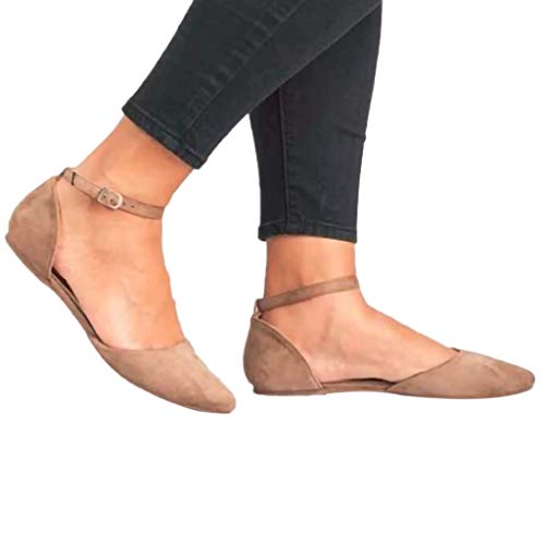 buckle strap flat heel sandals