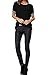 Sarin Mathews Women's Casual Round Neck Loose Fit Short Sleeve T-Shirt Blouse Tops Black XL