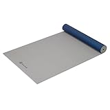Gaiam Yoga Mat Premium Solid Color Reversible Non Slip Exercise & Fitness Mat for All Types of Yoga, Pilates & Floor Exercises, Icy Frost, 5mm
