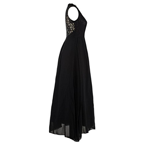 Caopixx Wedding Dresses Deep V-Neck Lace Vintage Ball Gown Sweetheart Bridal for Women's Dress (Asia Size XL, Black)