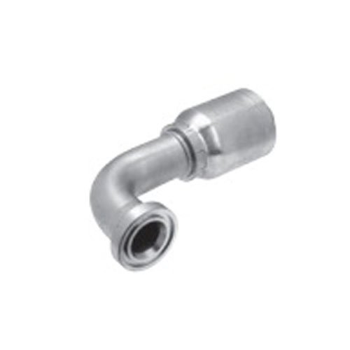 Gates Fluid Power 7347-07393-5 Hose Fitting 12GS16FLH90M 3/4 In Bore To 1 In Global Spiral Flanged 6000 Psi 90 Swept Elbow Medium Drop
