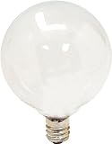 GE Lighting 44723 60-Watt 530-Lumen Candelabra Base G16.5 Globe Light Bulb, Soft White